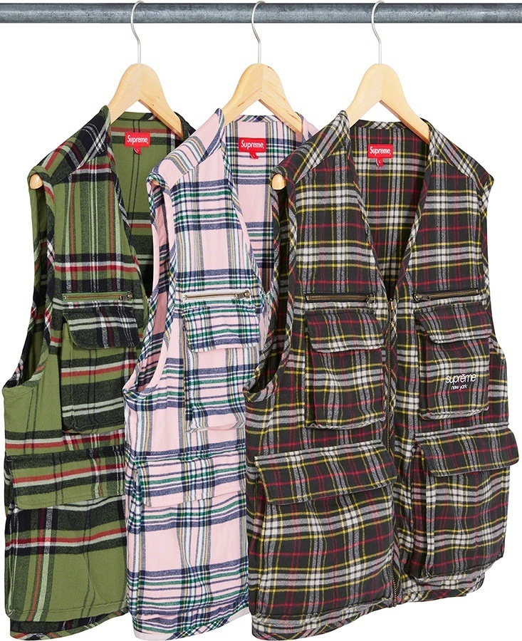 Tartan Flannel Cargo Vest